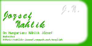 jozsef nahlik business card